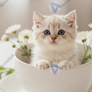 Котёнок в чашке