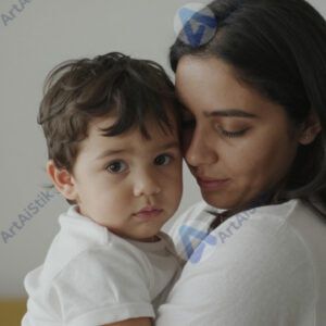 Портрет с ребёнком на руках