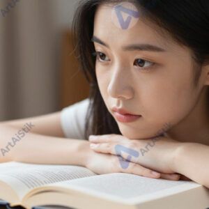 Девушка подбородок на руке