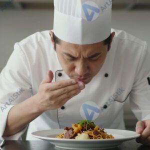 Повар пробует блюдо