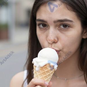 Девочка с мороженым