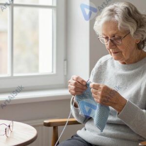 Бабушка вяжет