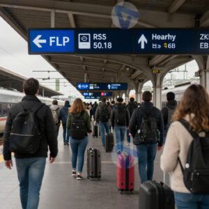 Толпа на вокзале