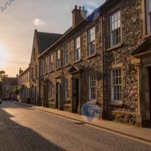 Улица старого города на закате