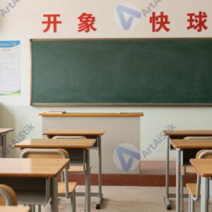 Школьный класс с партами