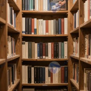 Небольшой винтажный книжный магазин внутри