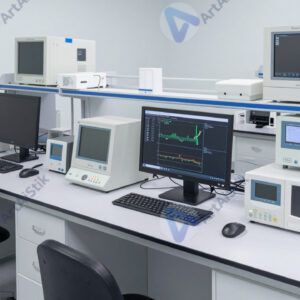 Лаборатория с белыми столами