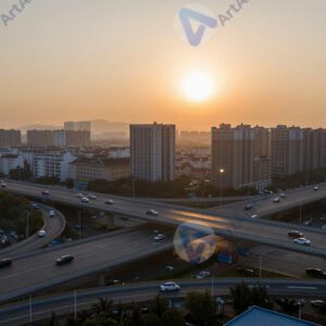 Узел городской развязки с путепроводами