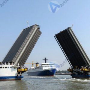 Мост‑разводной в поднятом состоянии