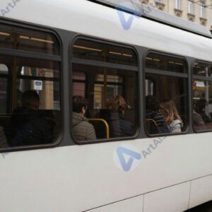 Трамвай на улице