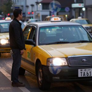 Такси у тротуара