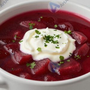 Домашний борщ в супнице