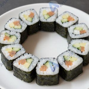 Тарелка суши‑роллов в форме круга