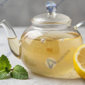 Чай в прозрачном чайнике