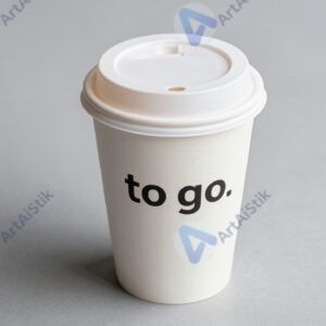 Чёрный кофе в бумажном стакане с крышкой «to go».