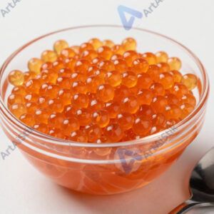 Лососевая икра в стеклянной пиале