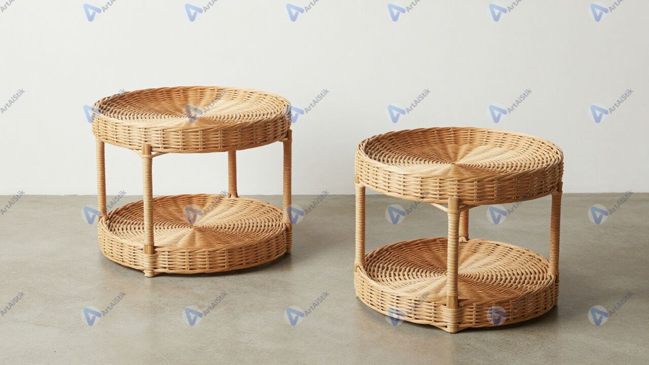 Подставки под тарелки из ротанга, минималистичная сервировка. Подставки под тарелки из ротанга