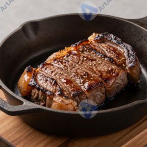 Стейк на чугунной сковороде