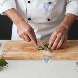 Небольшой стол шефа с травами