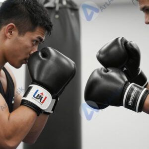 Боксёры тренируются на лапах