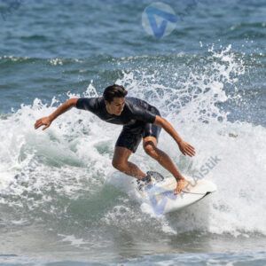 Серфингист на гребне волны