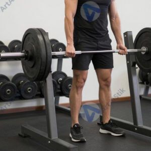 Мужчина стоит у стойки с блинами