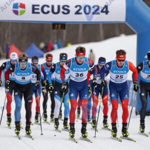 Старт лыжной гонки