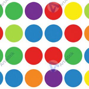 Цветные круги расположены по декартовой сетке