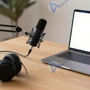 Стол с микрофоном