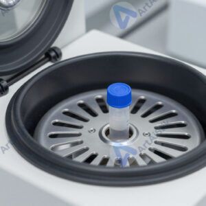 Флаконы с пробами в центрифуге