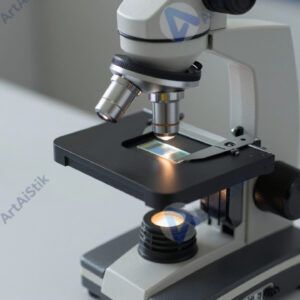 Микроскоп на столе