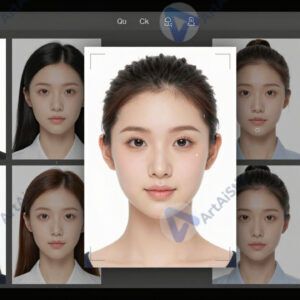 Интерфейс системы распознавания лиц с рамками вокруг лиц на экране.