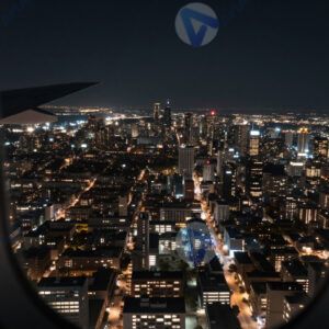 Ночной город снизу