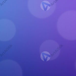 Абстрактный фон из синих и фиолетовых кругов bokeh разного размера.