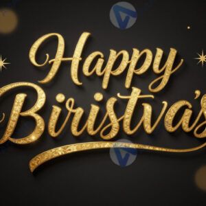 Чёрно‑золотой боке‑фон для праздничных надписей.