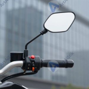 Деталь руля мотоцикла с зеркалом