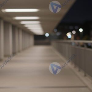 Низко расположенные огни вдоль дорожки