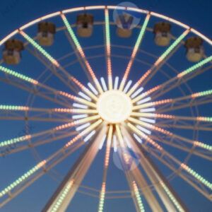 Цветные огни колеса обозрения