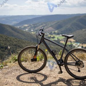 Велосипед на вершине холма