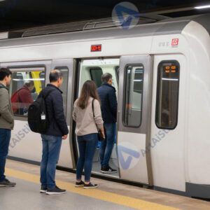 Поезд метро на станции