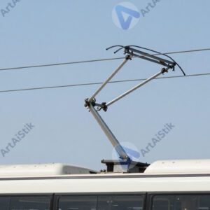 Троллейбусная контактная сеть крупным планом