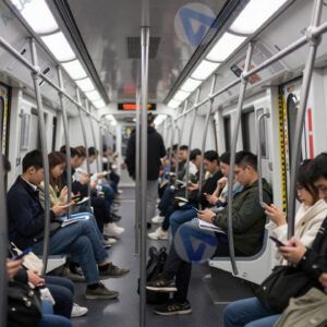 Вечерний поезд метро