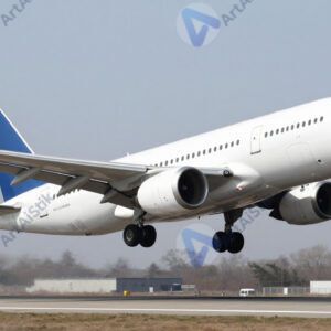 Пассажирский самолёт взлетает