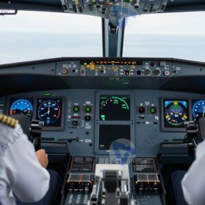 Капитан в кабине самолёта