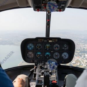 Внутри кабины вертолёта