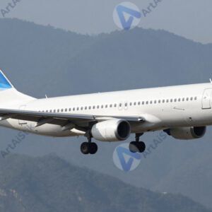 Самолёт на фоне горного хребта