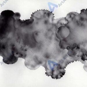 Абстрактные чернильные разводы на влажной бумаге.