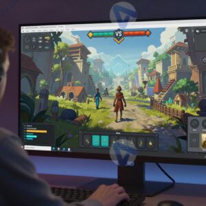 Концепт‑арт для игры на большом мониторе