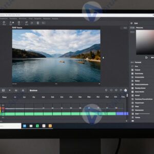 Монитор с открытым RAW‑файлом и ползунками редактирования.