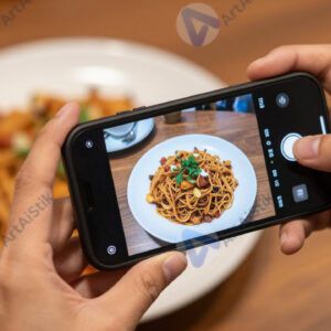 Зал для фотосессий с циклорамой и реквизитом.